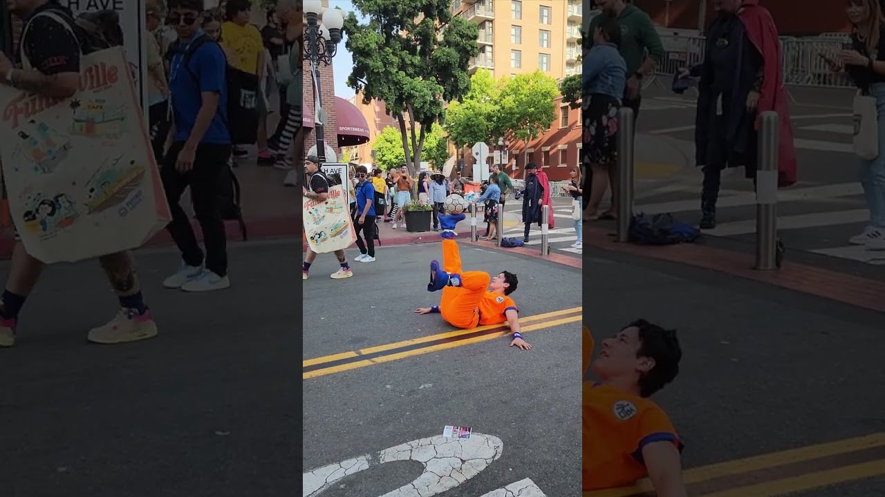 Goku Shows Off Futbol Skills at San Diego Comic-Con 2024