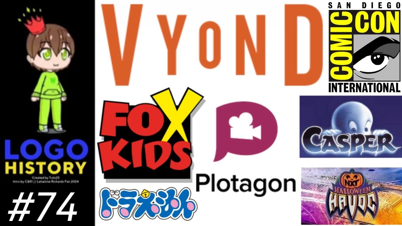 Logo History #74, Vyond, Casper, Doraemon, Plotagon, San Diego Comic-Con International & more