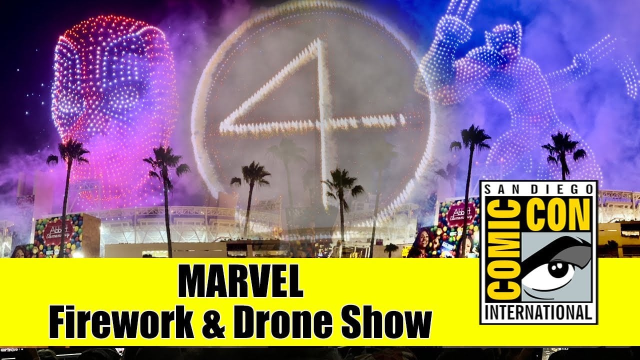 Marvel Firework & Drone Show | Comic Con 2024 (Deadpool, Fantastic 4, Galactus)