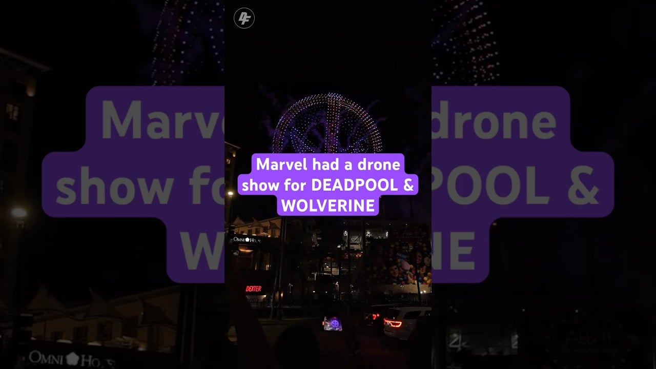 Marvel Studios surprises fans at San Diego Comic Con with drone show for #DeadpoolAndWolverine #SDCC