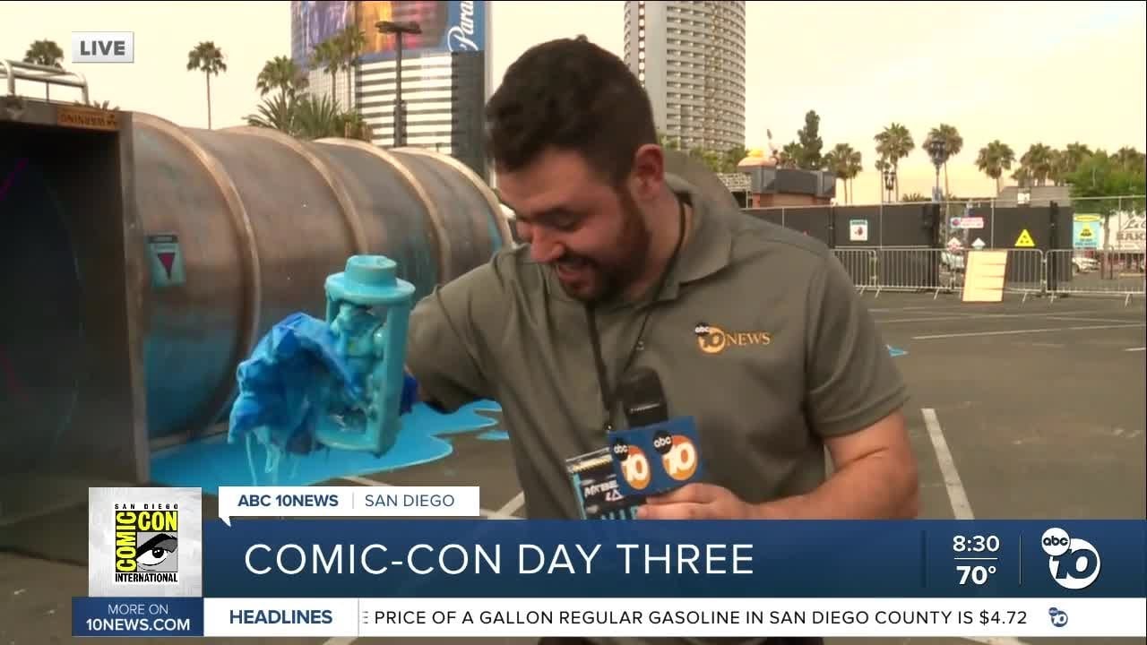 Mr. Beast offsite at Comic-Con 2024 features slime tanks filled with toys