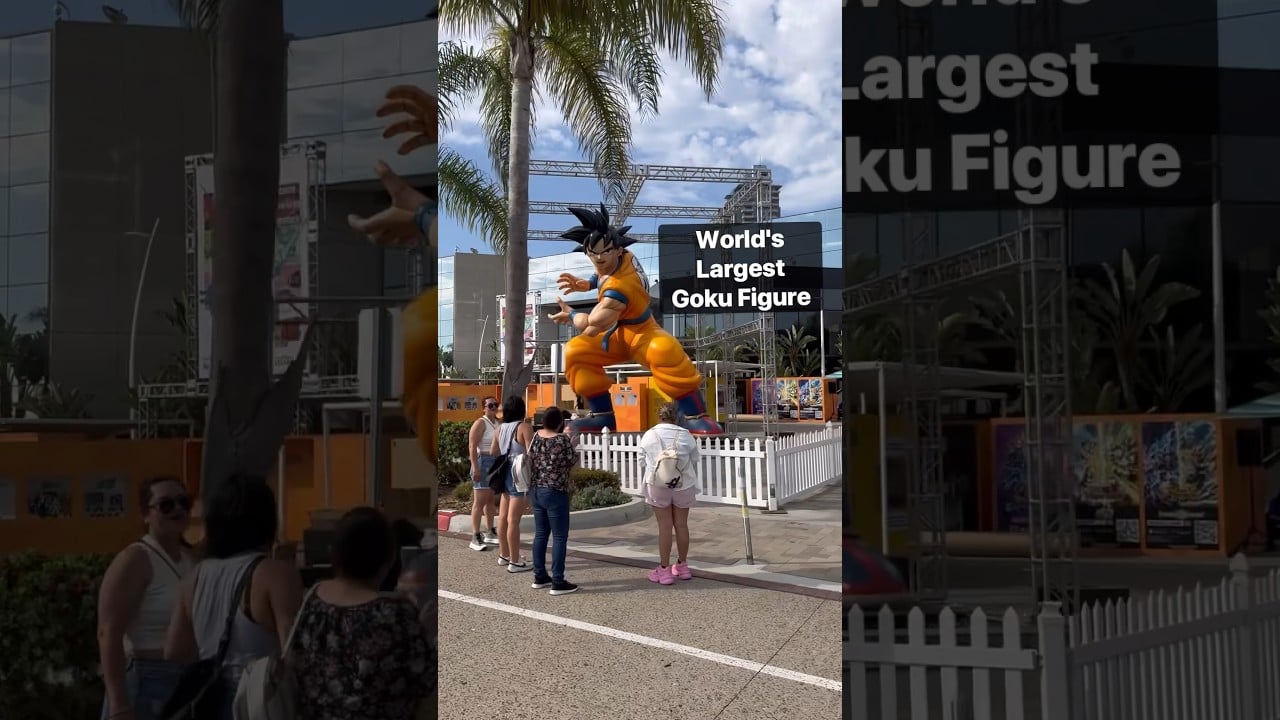 San Diego Comic-Con 2024 displays world’s largest #Goku Figure (#dragonball #sdcc #vegeta #frieza)