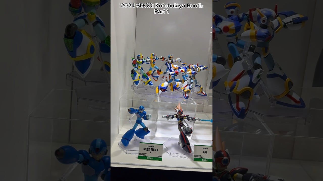 2024 San Diego Comic Con: Kotobukiya Booth Part 1 #kotobukiya #darkstalkers #megaman #shorts