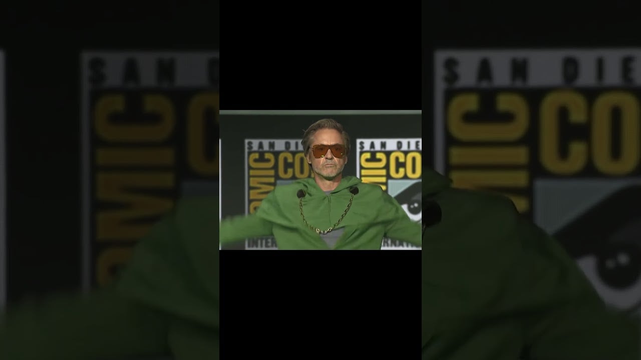 AUDIENCE REACTION Robert Downey Jr #sandiegocomiccon #doctordoom #marvel #mcu #ironman #tonystark