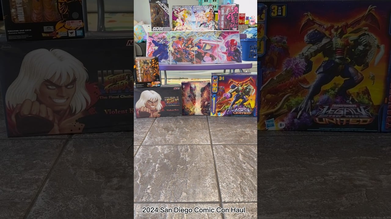 2024 San Diego Comic Con Haul #sdcc #transformers #gijoe #dragonballz #streetfighter #xmen #shorts