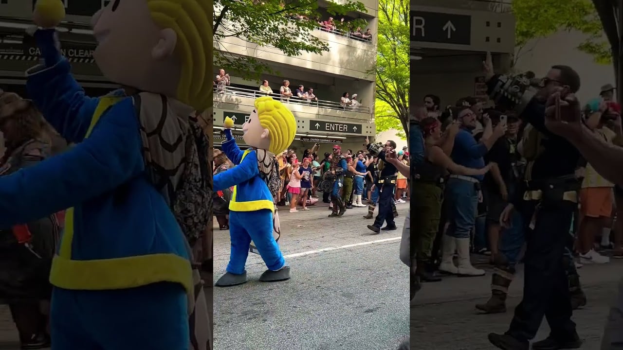 Fallout Tacticians Costuming Group at the DragonCon 2024 Parade in ATL