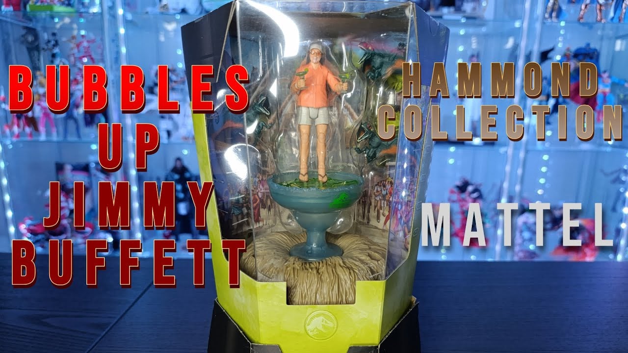 Figuras al detalle – SDCC2024 Bubbles Up Jimmy Buffett (Jurassic World), Hammond Collection (Mattel)