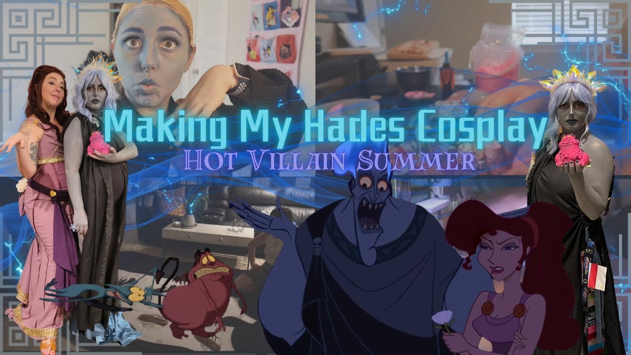 making my Hades cosplay for Dragon Con | sewing, fabricating, make up tests & reading