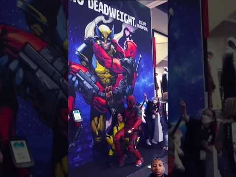 Deadpool vs wolverine at san diego comic con marvel both #marvel #deadpool #wolverine #trend #shorts