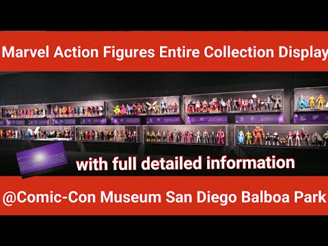 #marvel #action figures entire #collection Display @comiccon San Diego Balboa park #movie #avengers