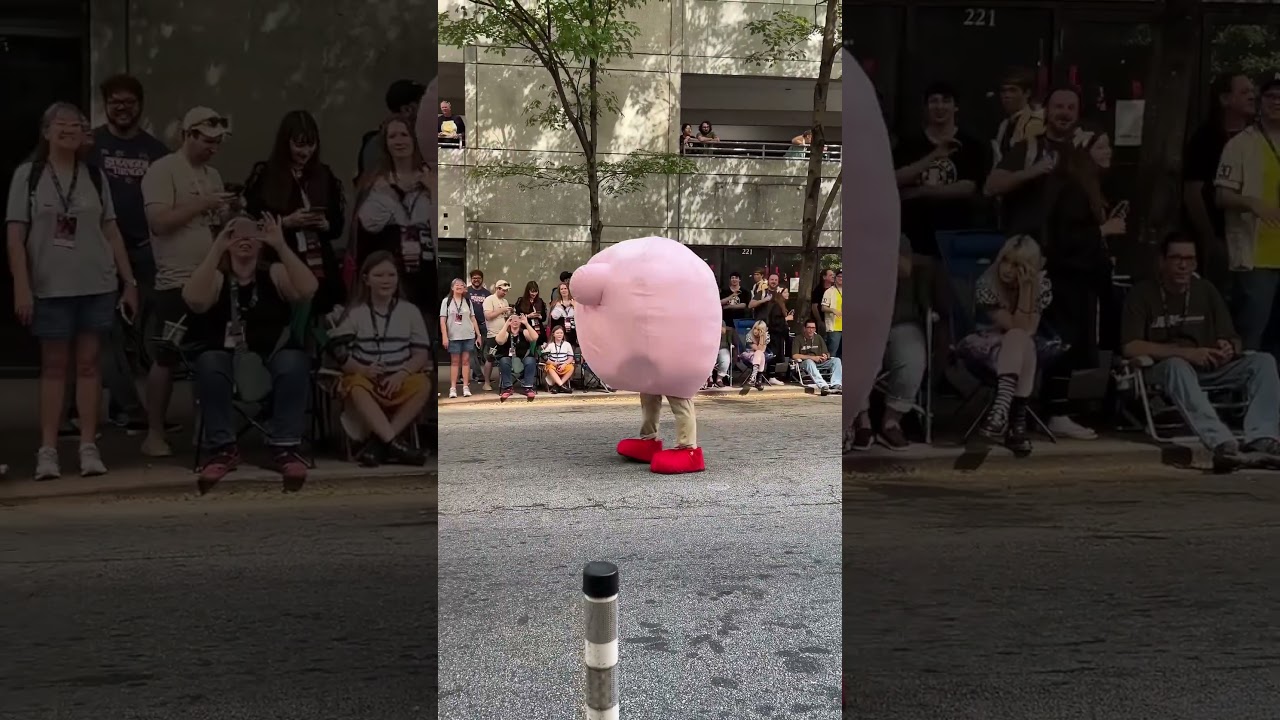 Nintendo’s Kirby in Costume in the DragonCon Parade