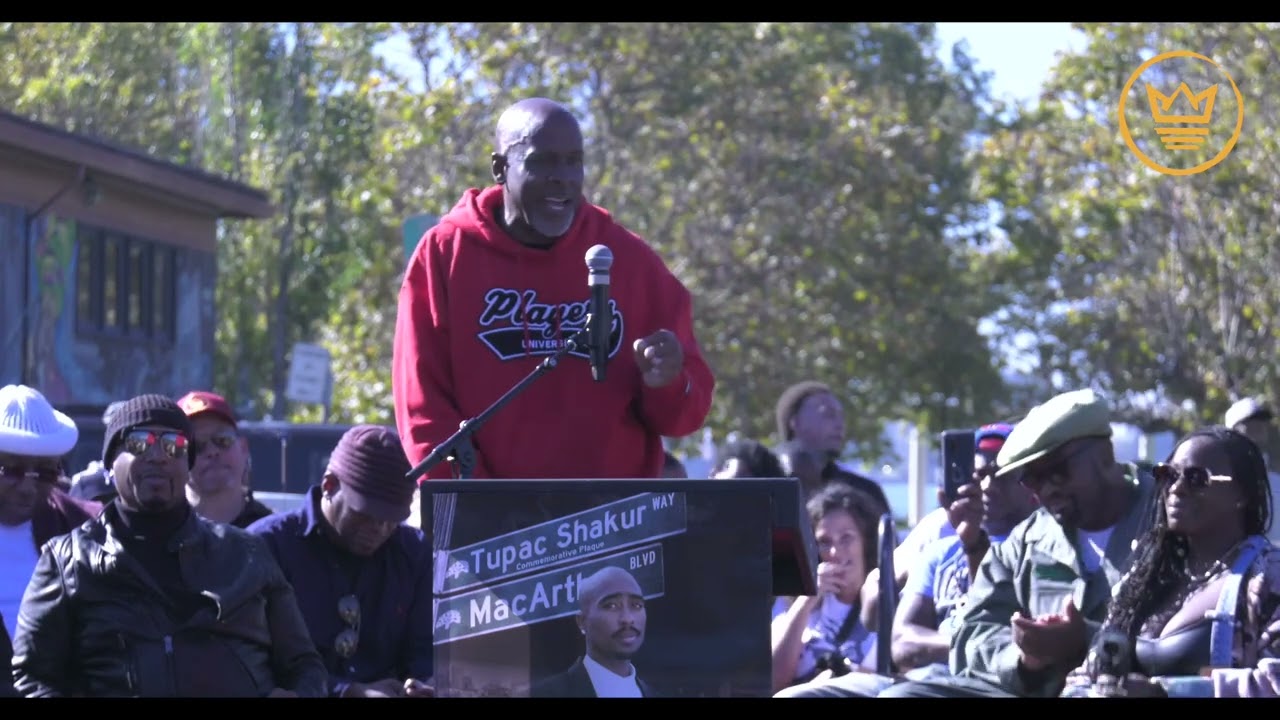 Richie Rich shares testimony during Oakland’s Tupac Street Naming Event