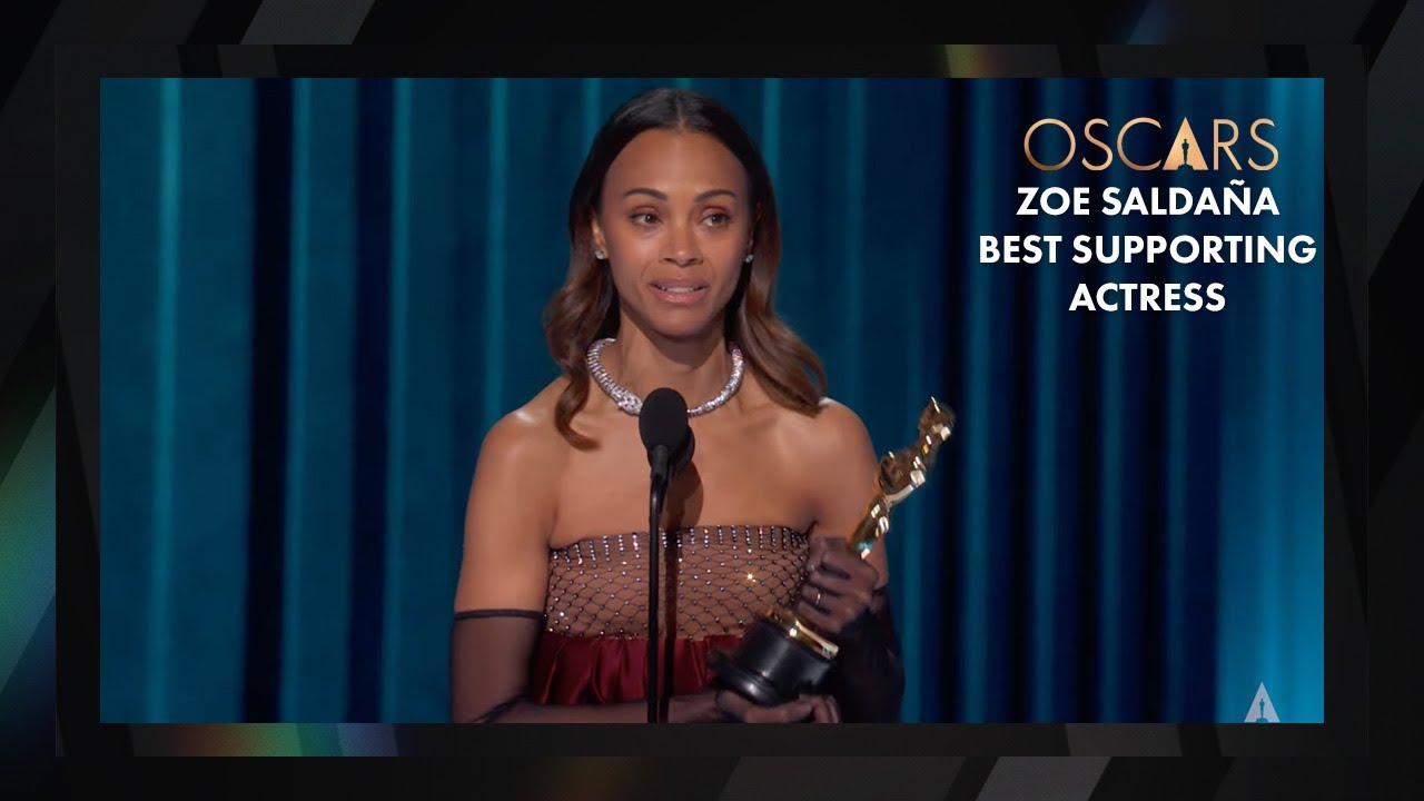 Zoe Saldaña Wins Best Supporting Actress | 97th Oscars Speech (2025)