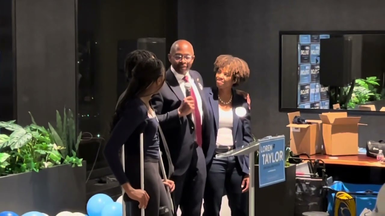 Loren Taylor Gives Early Pre-Victory Speech At His 2025 Oakland Mayoral Special Election Party