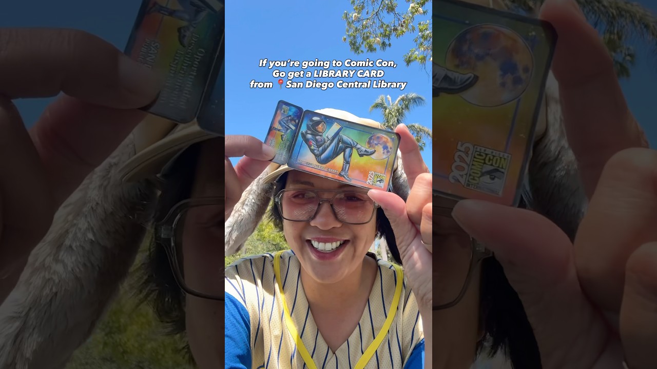 FREE COMIC CON SD LIBRARY CARD #sandiego #librarycard #comiccon