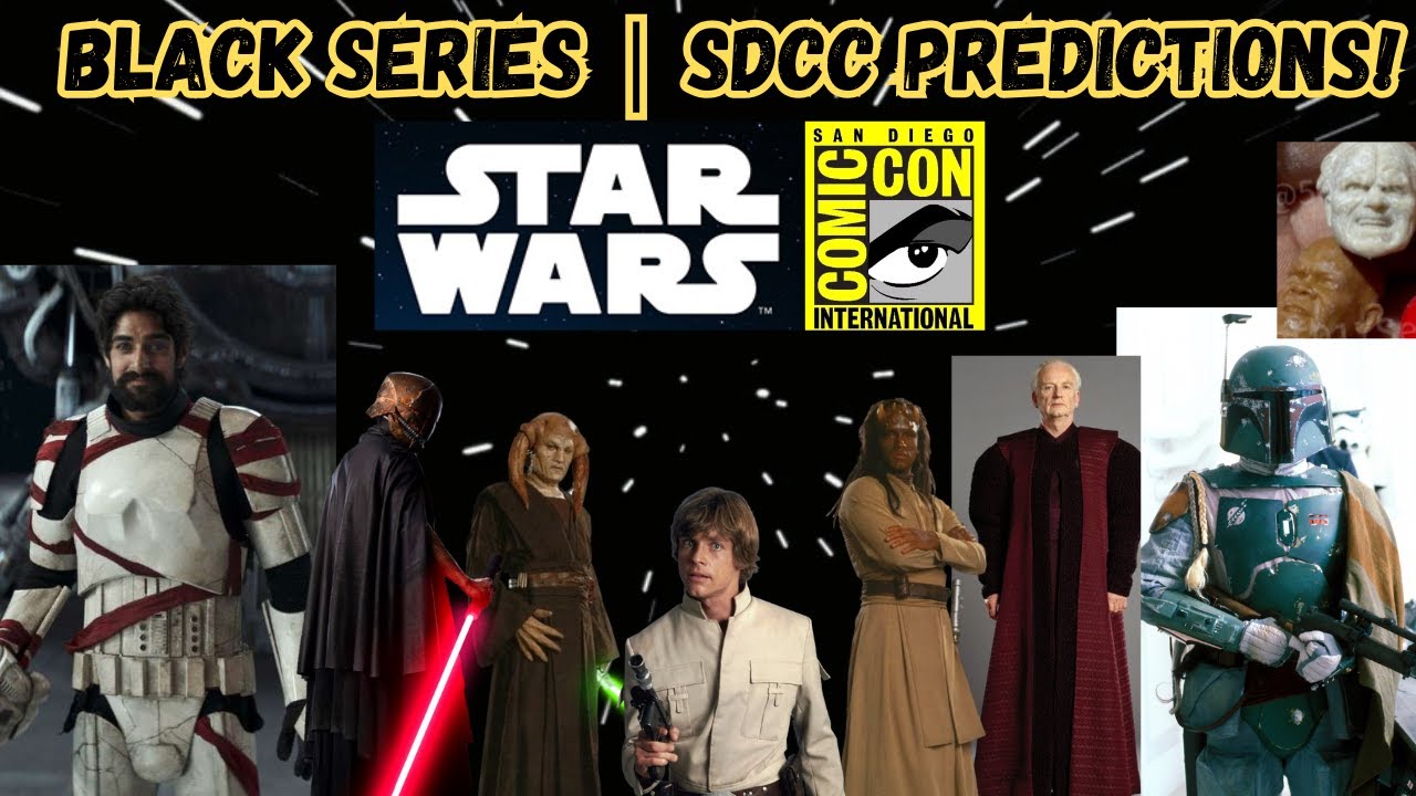 STAR WARS BLACK SERIES PREDICTION | San Diego Comic Con SDCC | Windu, Palpatine, Luke, Boba & More!