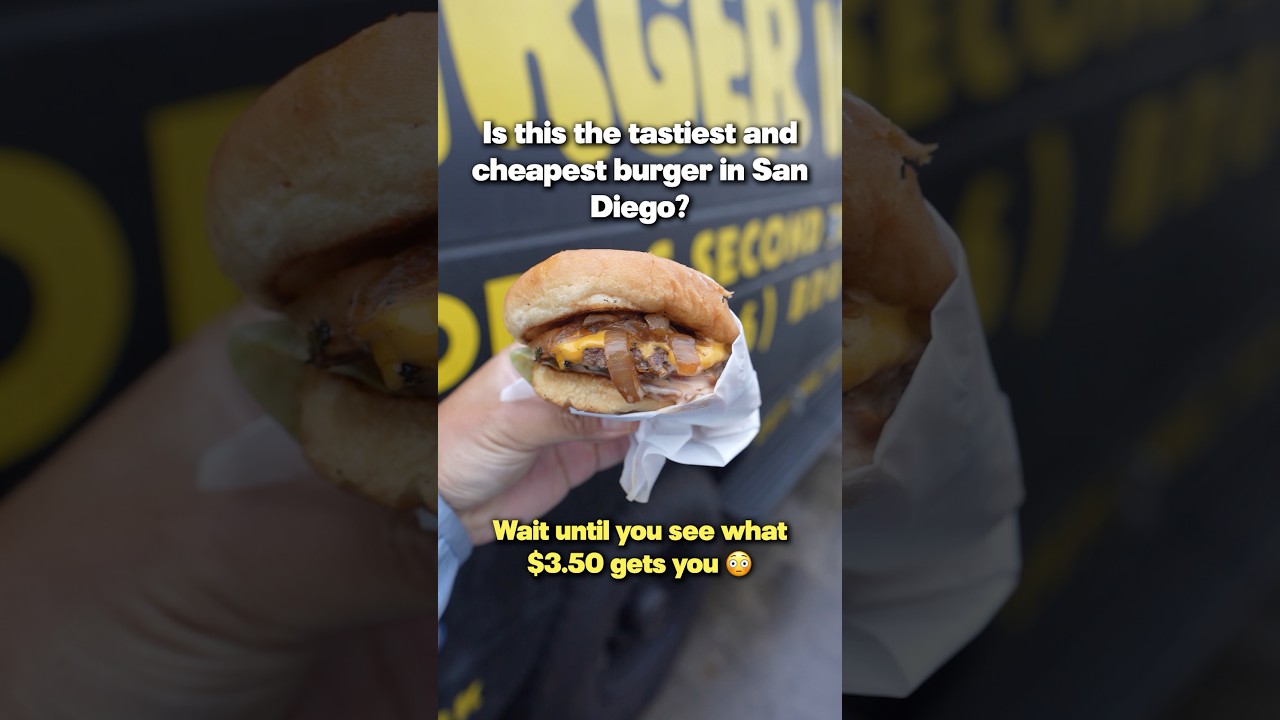 Is this the most affordable and delicious burger in San Diego? Is this the most affordable and delicious burger in San Diego?