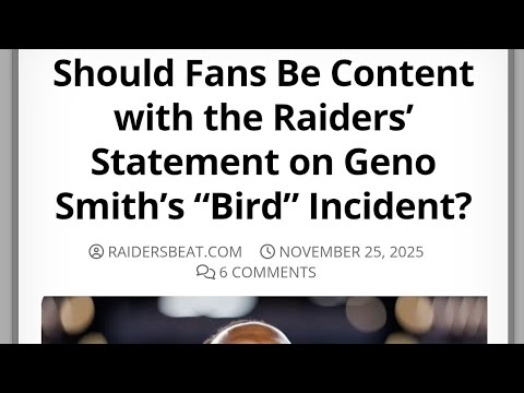 LAS VEGAS RAIDERS  WAS GENO SMITH ACTIONS TOWARDS RAIDER FANS  OKAY  BY ERIC PANGILINAN