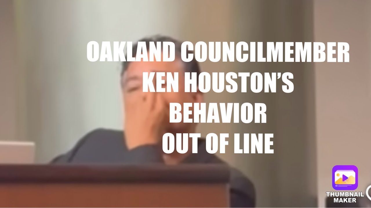 Ken Houston Oakland Councilmember Obscene Gesture Out Of Line & New Low For East Oakland Politician