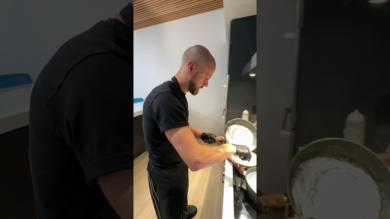 Behind the scenes at Amuri – Chef Simone gets ready for his Fox 5 moment. 🍝  #AmuriSanDiego