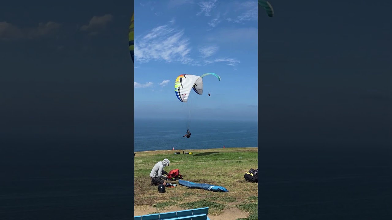 Paraglider Bullseye Landing Torrey Pines Gliderport La Jolla San Diego California