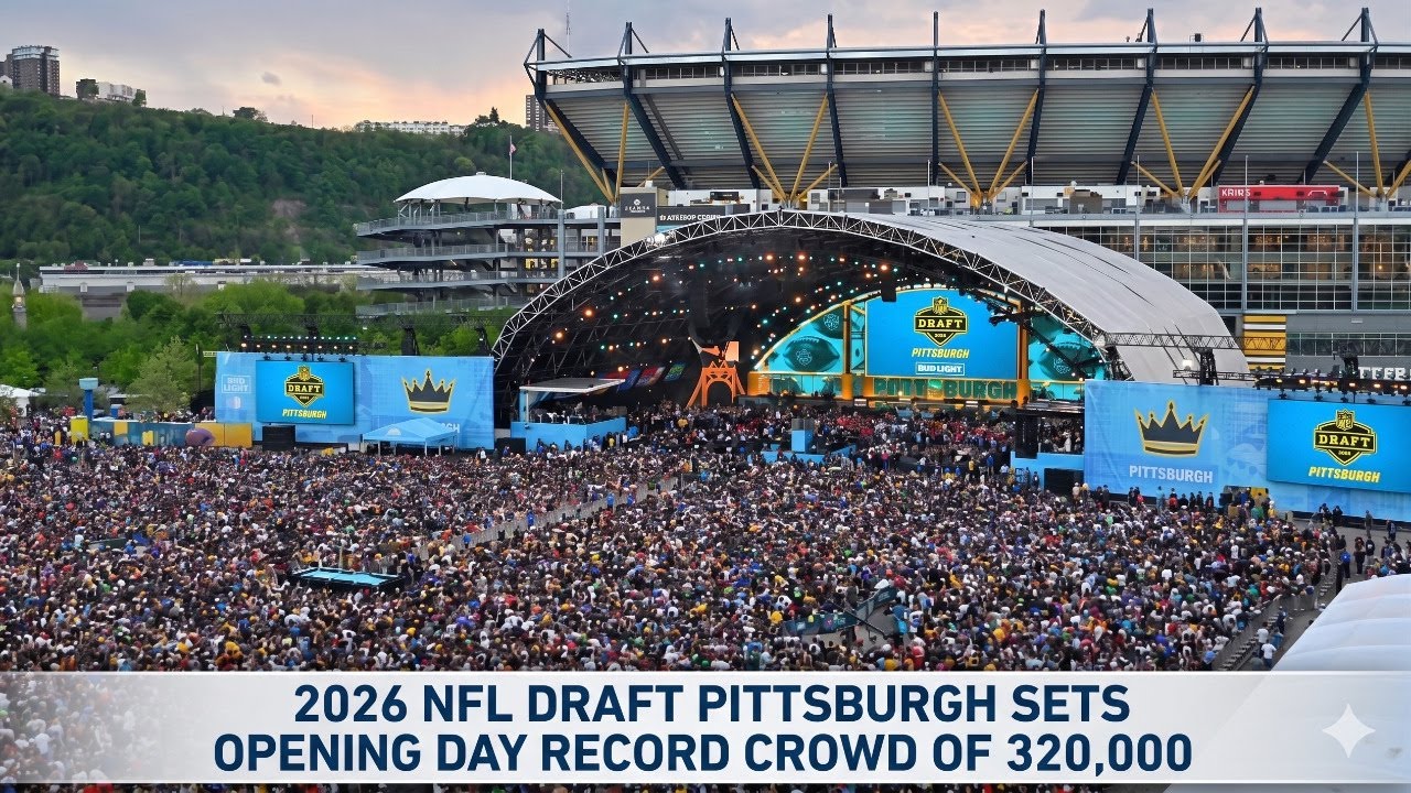 2026 NFL Draft Pittsburgh Sets Opening Day Record Of 320,000;Can Pitt Catch Detroit For Weekend ? 2026 NFL Draft Pittsburgh Sets Opening Day Record Of 320,000;Can Pitt Catch Detroit For Weekend ?