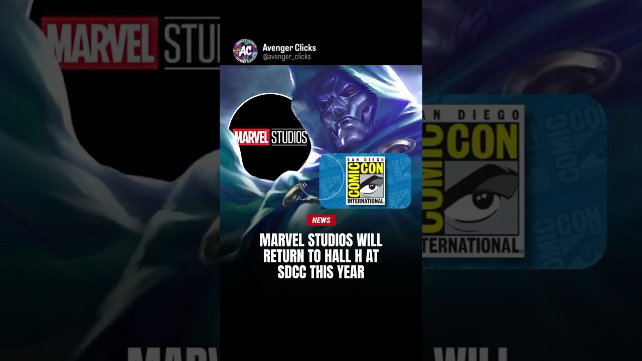 Marvel Studios is officially returning to Hall H at SDCC! 🤩🔥 #SDCC #Marvel  #mcu #avengers