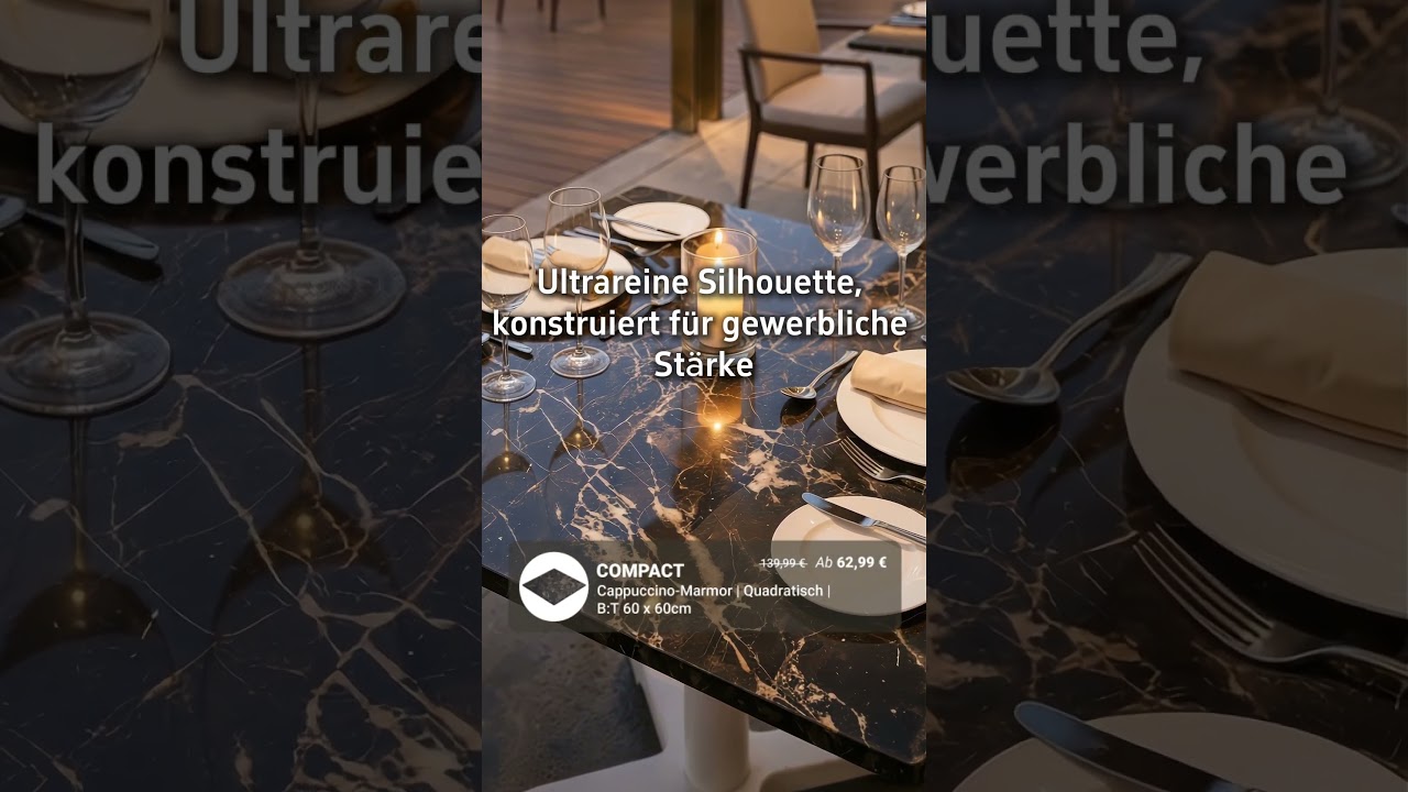 Outdoor Bistrotisch Kupfer & Cappuccino Marmor für Gastronomie | GGM MÖBEL