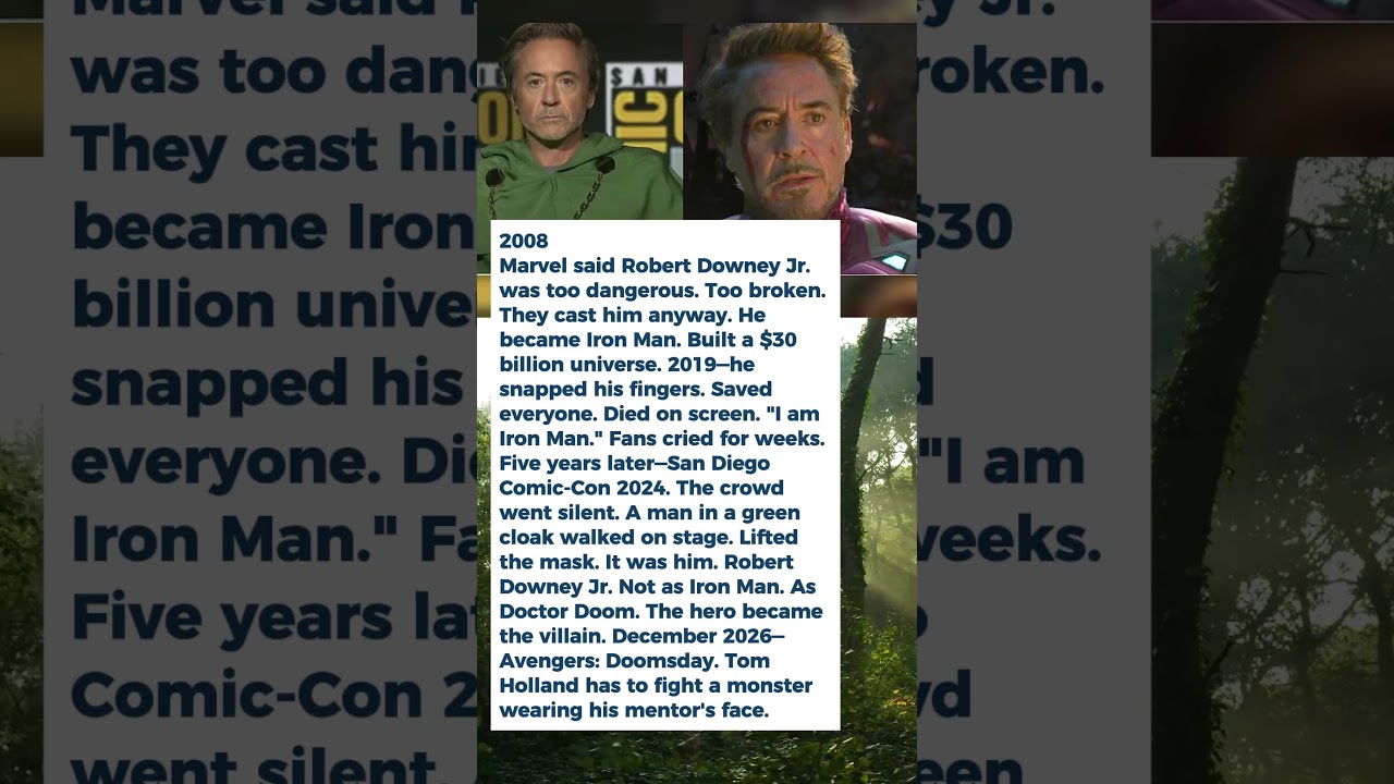 Robert Downey Jr Died Saving the Universe. Now He’s Back. But This Time—He’s the Villain.#avengers