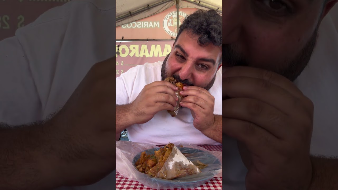 Seafood out of a coconut in San Diego , California ! ￼Xolo tacos in Chula Vista ! Marisocs & Birria