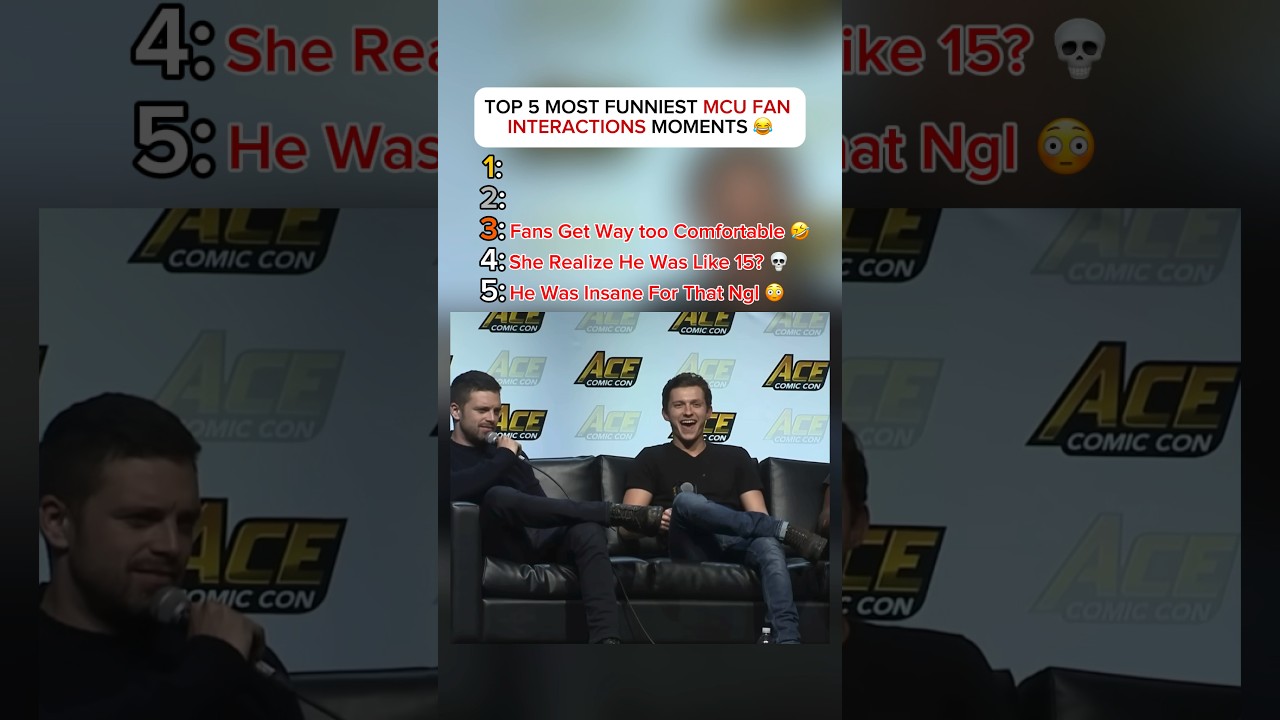 TOP 5 FUNNIEST MCU FAN INTERACTIONS MOMENTS #fyp #xyzcba #mcu #marvel #comiccon