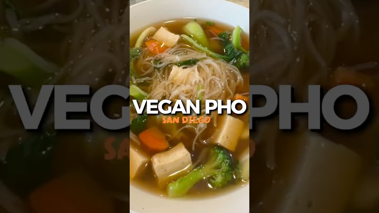 VEGAN PHO IN SAN DIEGO! Light, aromatic broth, fresh veggies! #whatveganseat VEGAN PHO IN SAN DIEGO! Light, aromatic broth, fresh veggies! #whatveganseat