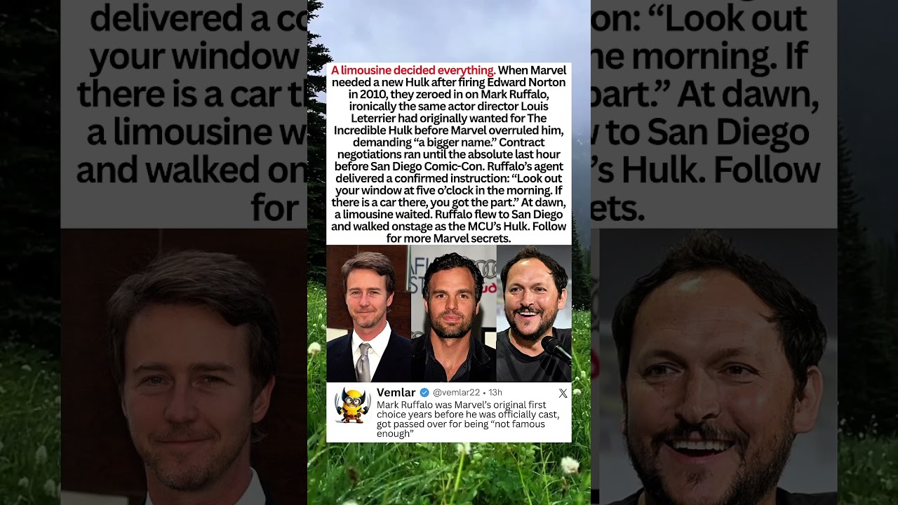 Why Mark Ruffalo Almost Missed His Marvel Hulk Role Nobody Knew