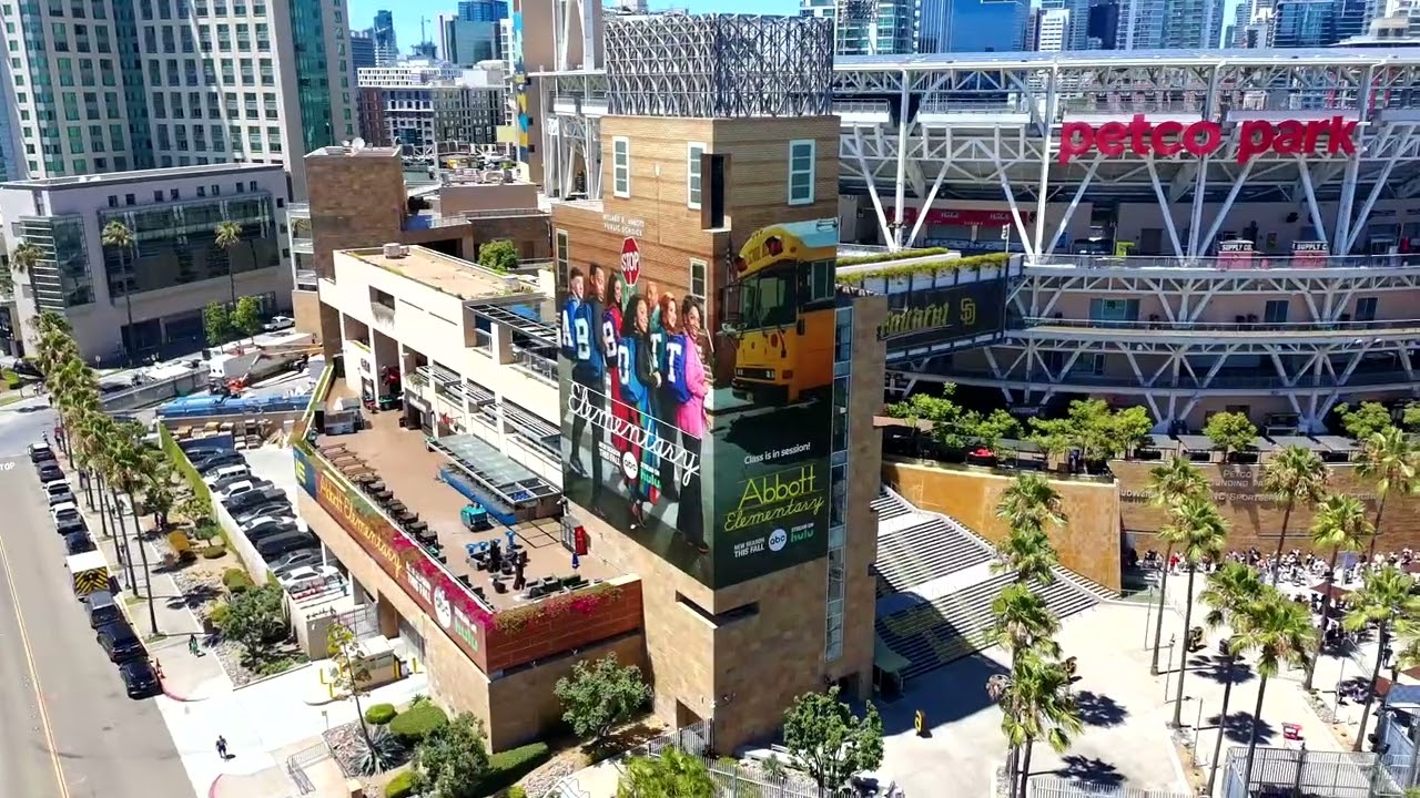 2025 Comic Con Abbott Elementary PetCo Park Installation