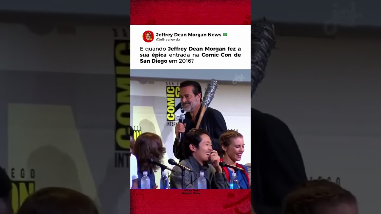 E quando Jeffrey Dean Morgan fez a sua épica entrada na Comic-Con de San Diego em 2016 #shortvideo