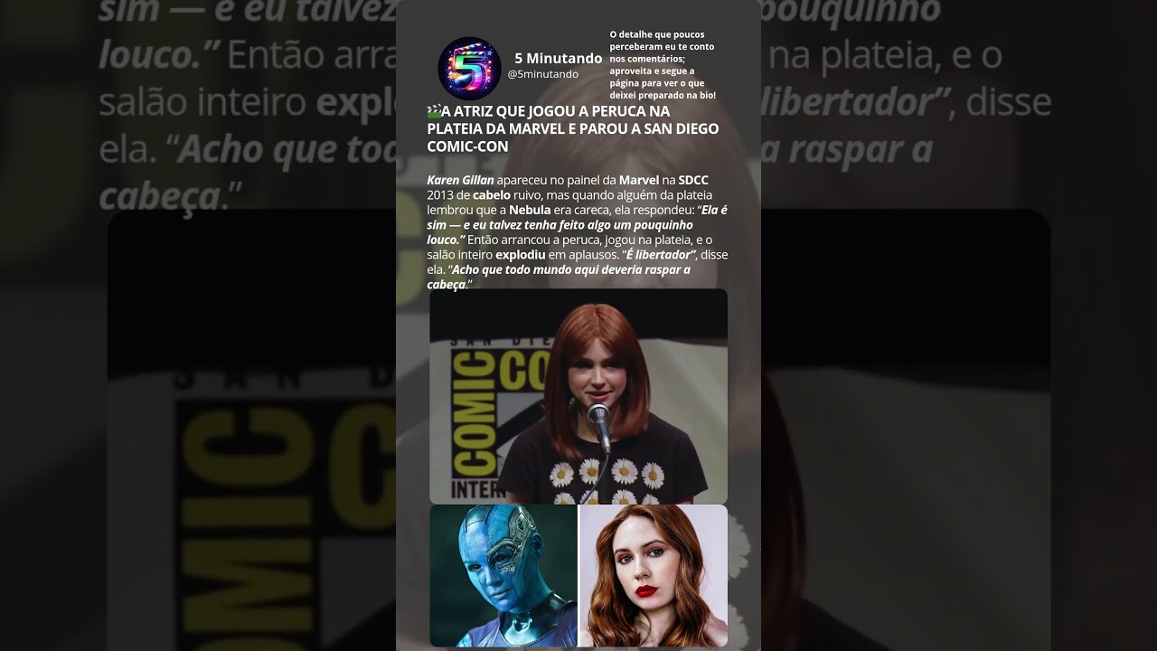 ELA ARRANCOU A PERUCA AO VIVO E PAROU A SAN DIEGO COMIC-CON ELA ARRANCOU A PERUCA AO VIVO E PAROU A SAN DIEGO COMIC-CON
