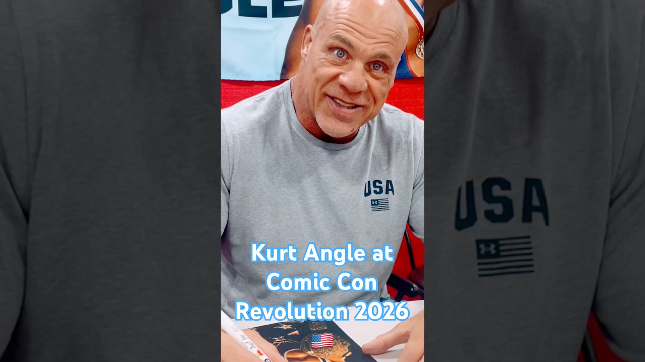 Kurt Angle at Comic Con Revolution 2026 🇺🇸 #comiccon #revolution #2026 #kurtangle #usa #wwehof