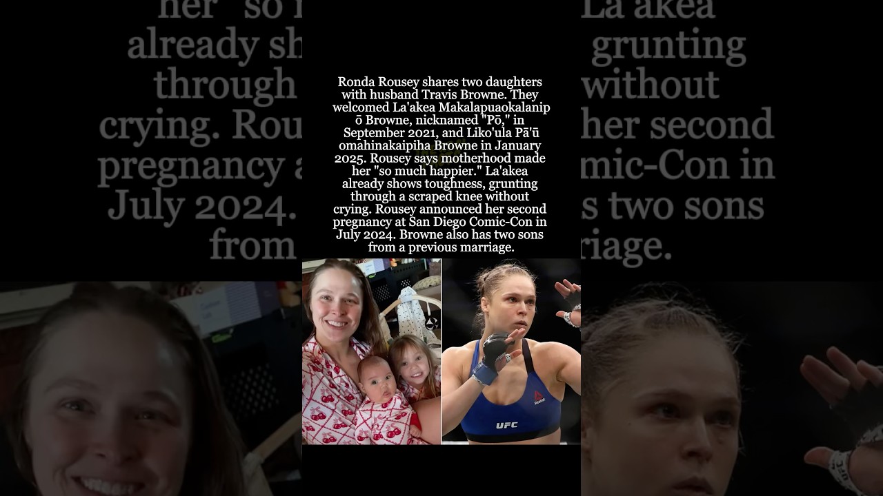 Ronda Rousey’s Daughters: La’akea and Liko’ula #shorts #RondaRousey #TravisBrowne
