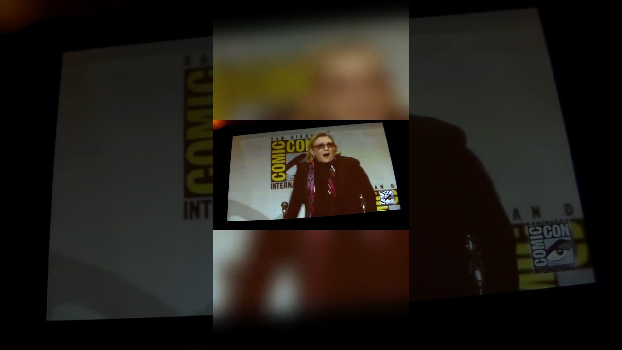 SDCC 2015: The Force Awakens Hall H Panel | Carrie Fisher (Princess Leia) Entrance SDCC 2015: The Force Awakens Hall H Panel | Carrie Fisher (Princess Leia) Entrance