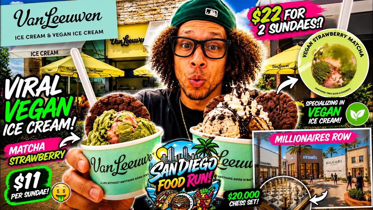 Trying VIRAL Vegan Ice Cream In La Jolla 🍦 | Van Leeuwen | San Diego Food Runs Trying VIRAL Vegan Ice Cream In La Jolla 🍦 | Van Leeuwen | San Diego Food Runs