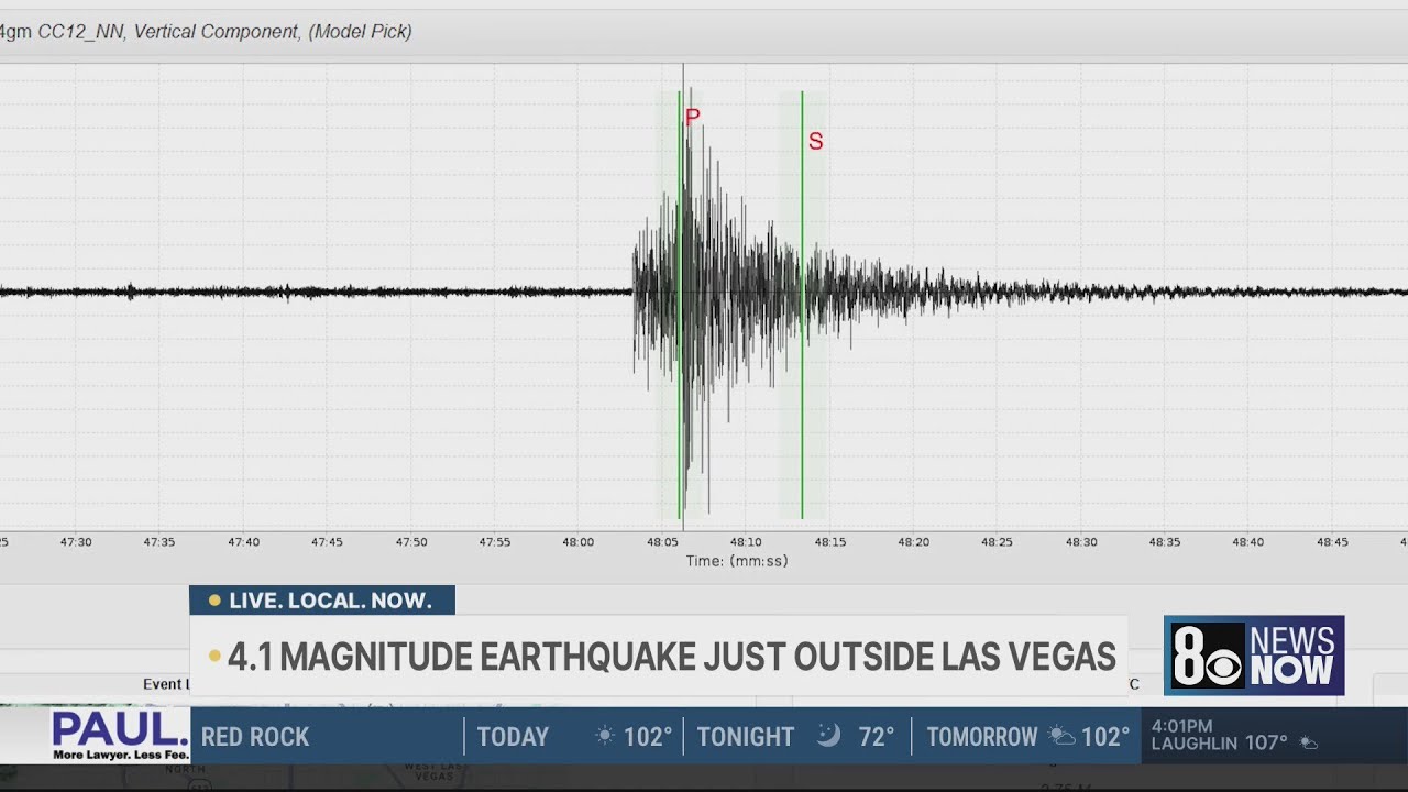 4.1 magnitude earthquake felt across Las Vegas valley